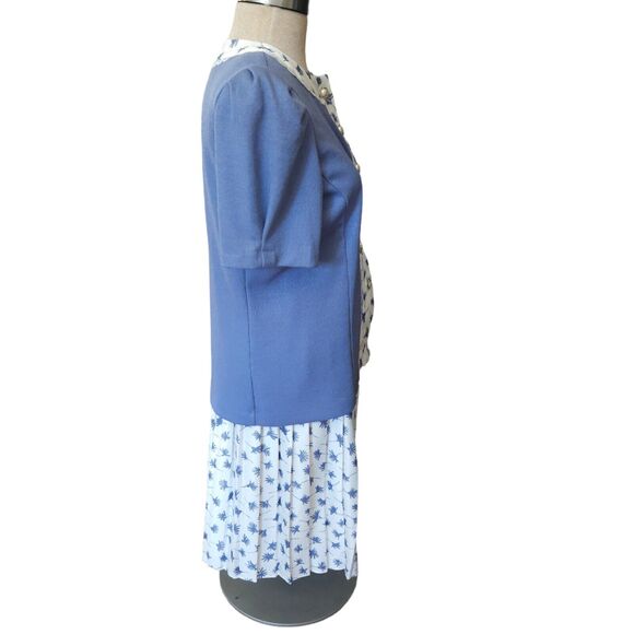 Vintage Skirt and Jacket Blazer Set Good Times USA Size 12P Suit Floral - Picture 4 of 7